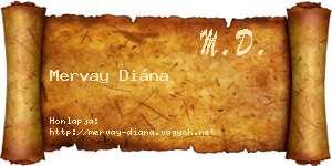 Mervay Diána névjegykártya